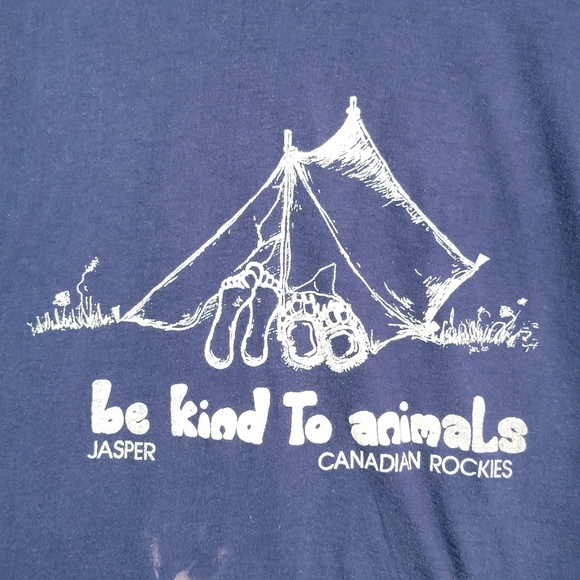 Be Kind To Animals Jasper Canadian Rockies Outdoor Camping Go For It Unsized - Picture 3 of 16